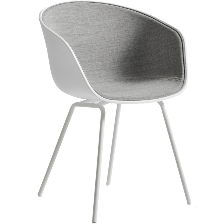 Hay About a Chair AAC26 gestoffeerde stoel, wit onderstel, kuip wit, remix  123 | Flinders