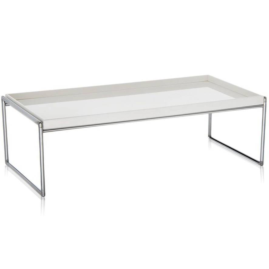 Beginner plek etiquette Kartell Trays salontafel wit 80x40 | Flinders