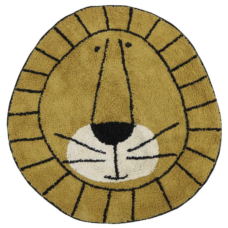 hoop Alaska Tegenslag Tapis Petit Lion leeuw vloerkleed kindervloerkleed rond 100 bruin | Flinders