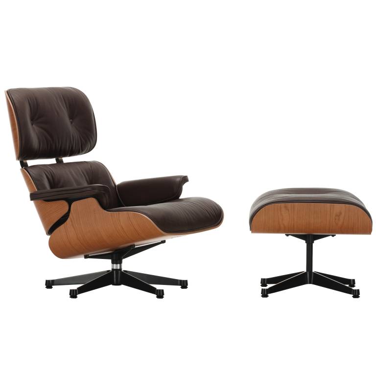 mout Veroorloven waarde Vitra Eames Lounge chair met Ottoman fauteuil (nieuwe afmetingen) Chocolate  | Flinders