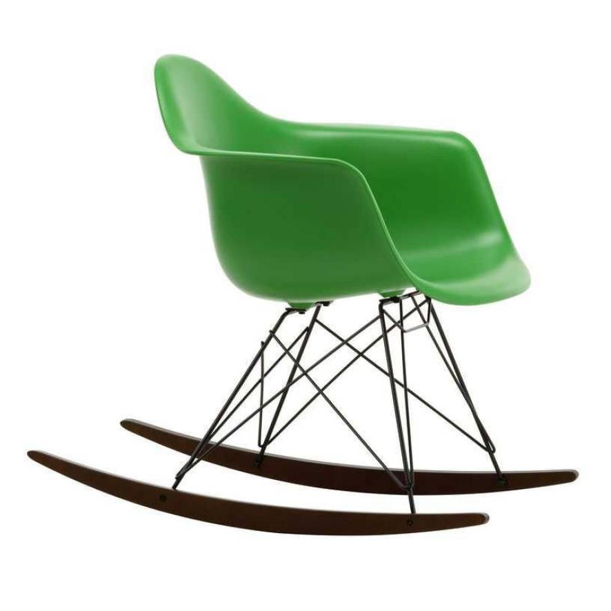 Vitra Eames RAR schommelstoel esdoorn donker onderstel, groen | Flinders