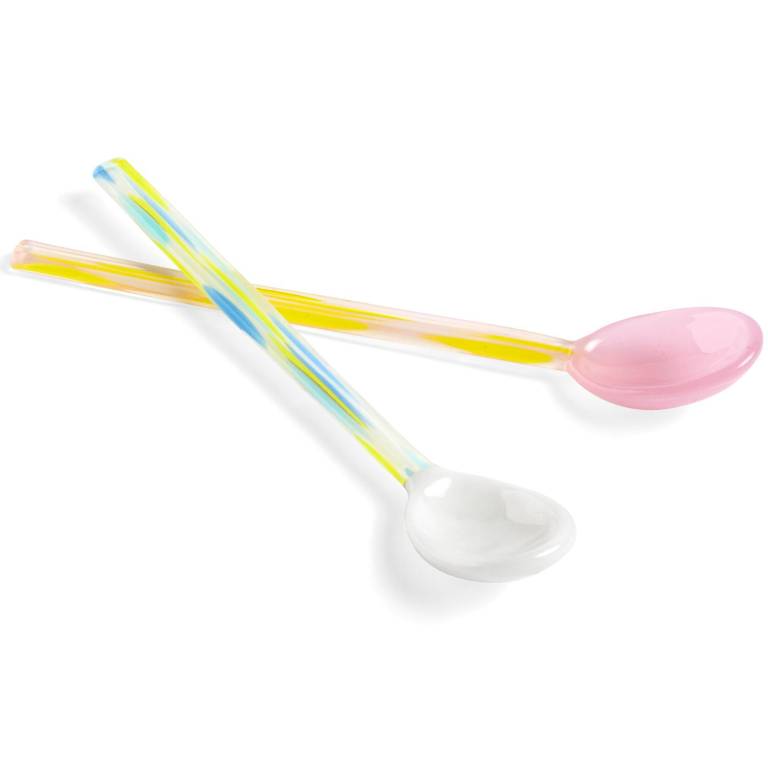 Hay Glass Spoons Flat lepels set van 2 | Flinders