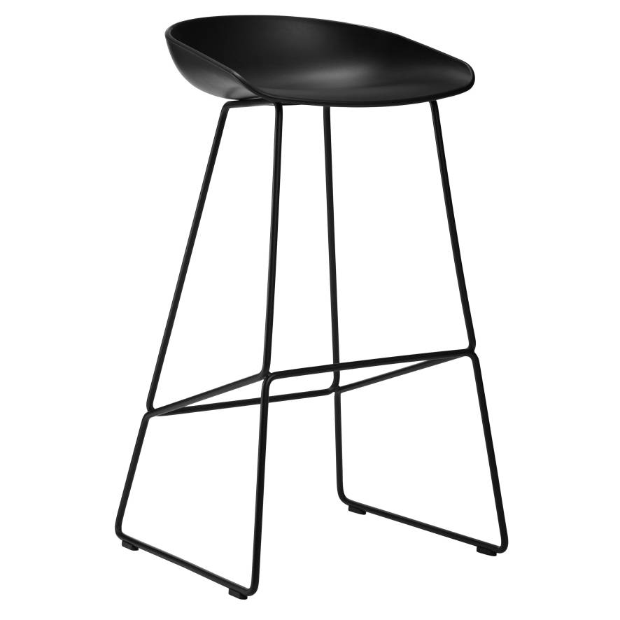 Hay About a Stool AAS38 barkruk zwart onderstel, zwart 65 cm | Flinders