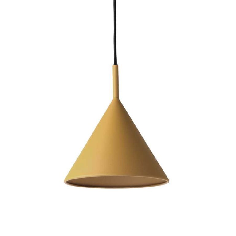 HKliving Metal Triangle hanglamp mat medium oker | Flinders