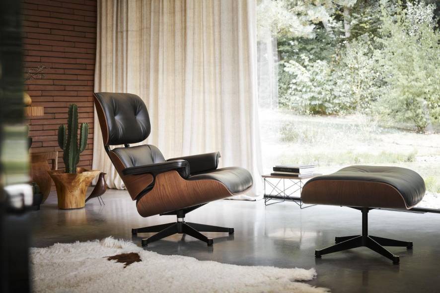 Vitra Eames Lounge chair met Ottoman fauteuil (klassieke afmetingen)  Palisander | Flinders