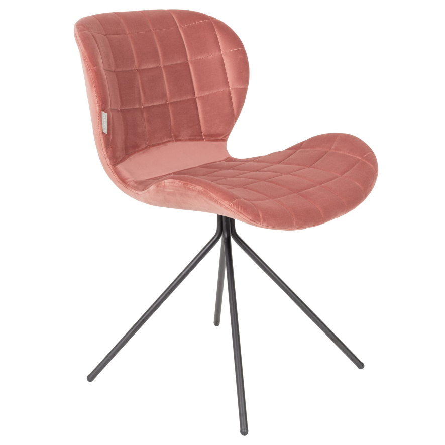 Wegrijden propeller Belofte Zuiver OMG Velvet stoel old pink | Flinders